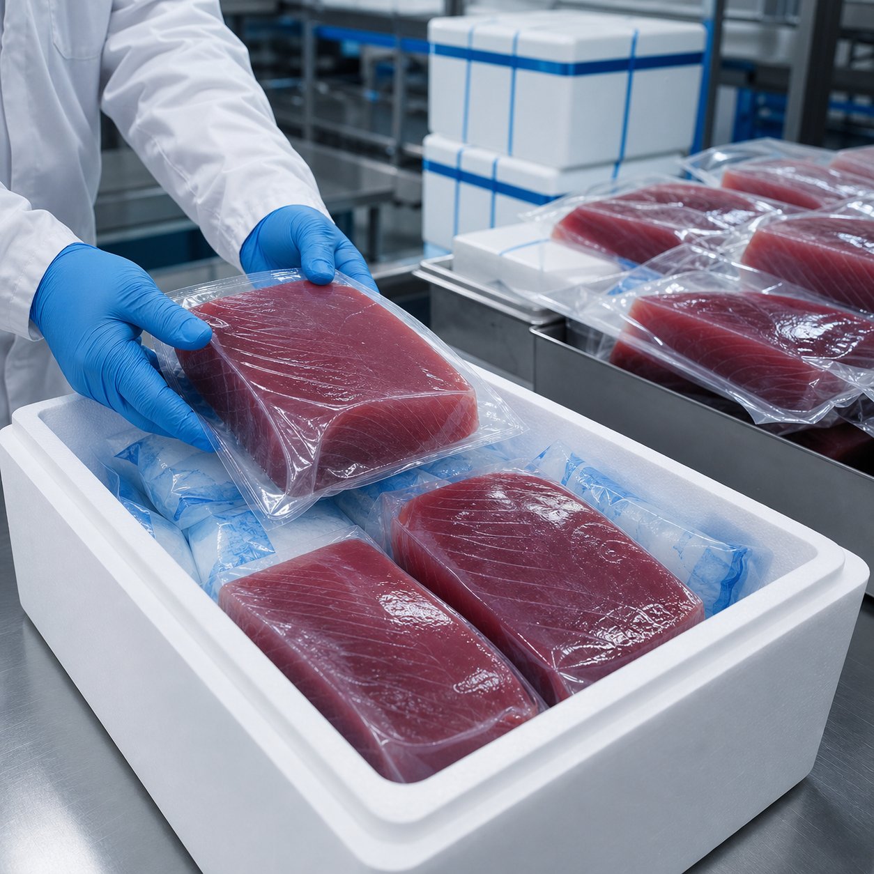Packing Tuna for Export